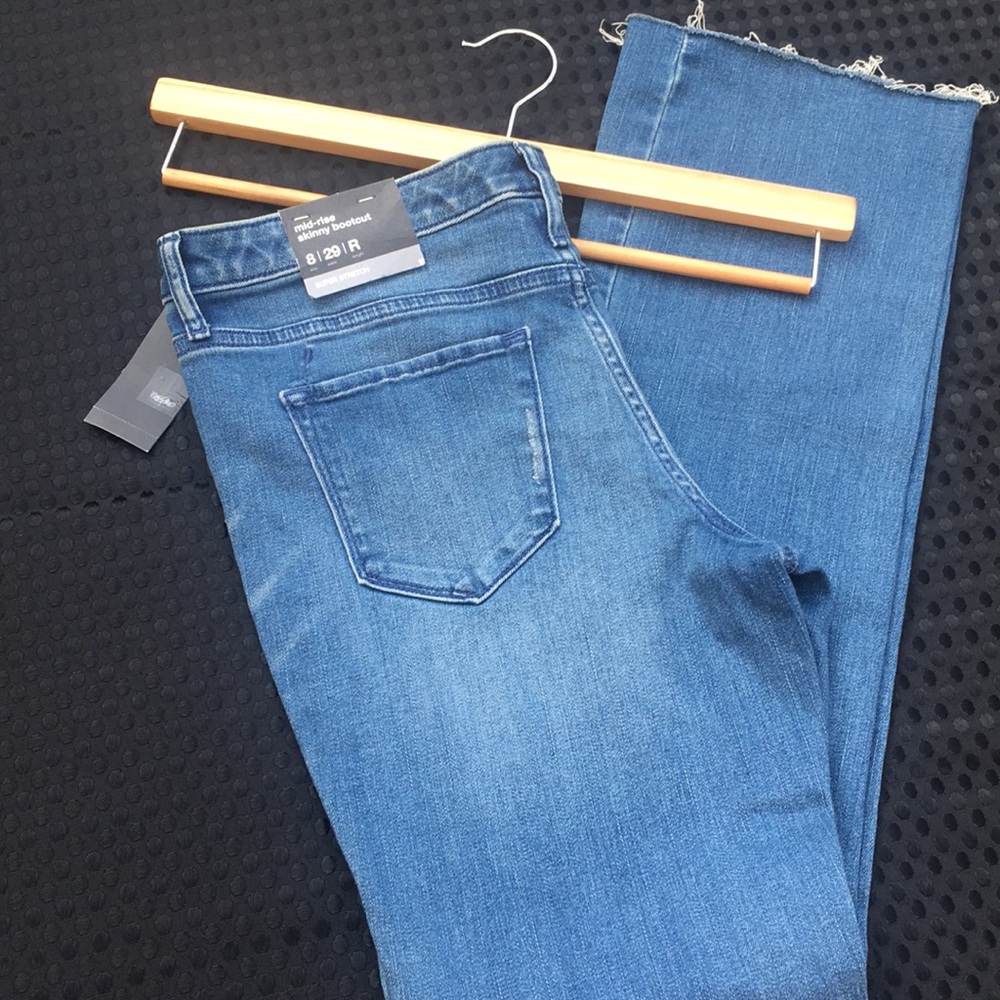 NWT Mossimo mid rise skinny boot stretchy jeans